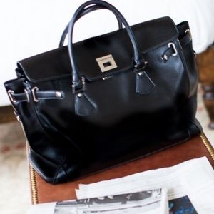 Emerson Fry Black Leather Handbag